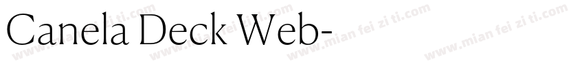 Canela Deck Web字体转换
